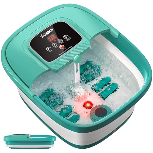 HOSPAN Collapsible Foot Spa, Foot Bath Massager with Heat, Bubble & Massage